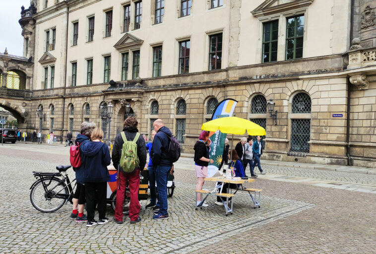 Senckenbike auf dem Taschenberg